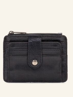 Patricia Nash Cassis  Black Leather ID Card Wallet NWT